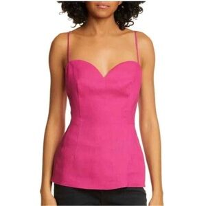 Theory Linen Sweetheart Tank Top Blouse Size 6